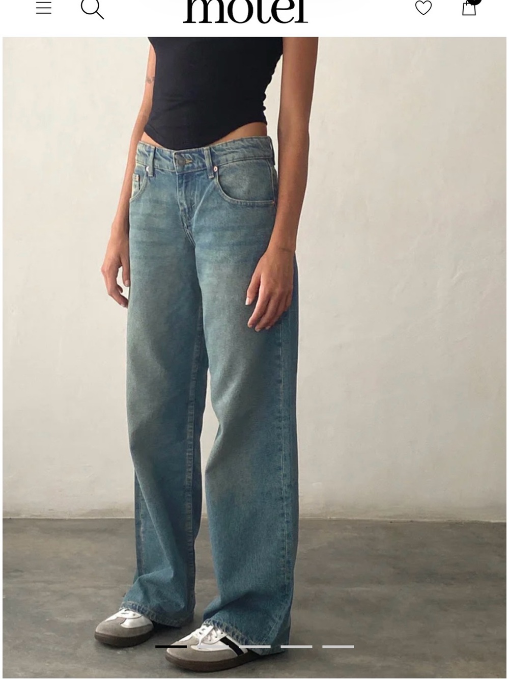 Motel Denim Low Rise Parallel Jeans - Picture 6 of 7